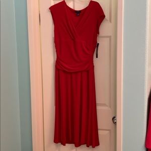 Mid length chaps red dress